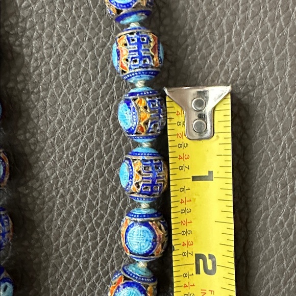 Vintage Porcelain Enamel Necklace - Picture 7 of 8